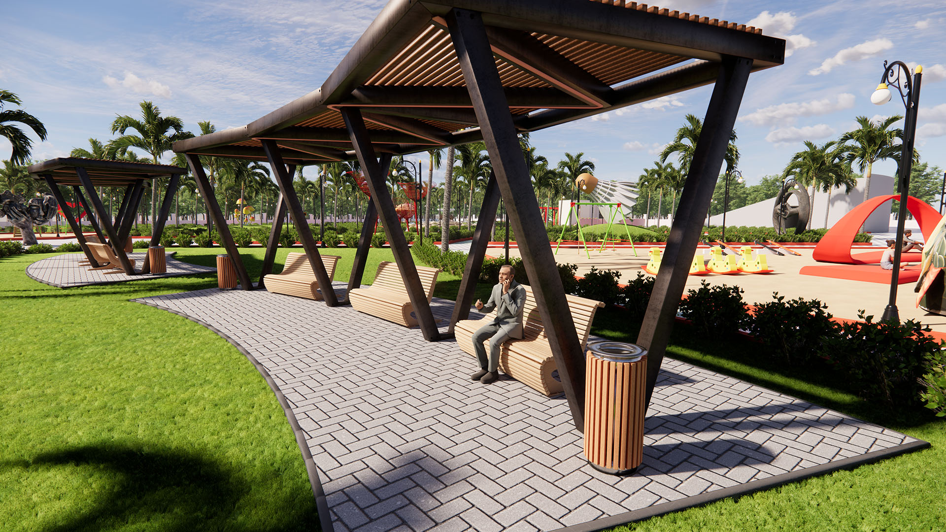 Tellapur Park seating Area